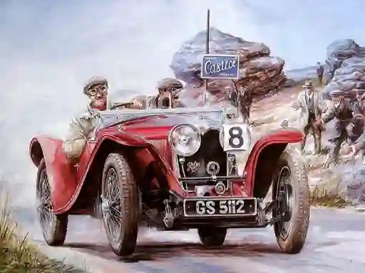 Hra Painting Vintage Cars Jigsaw Puzzle 2