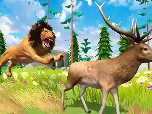 Hra Realistic Lion Hunting Animal 2024
