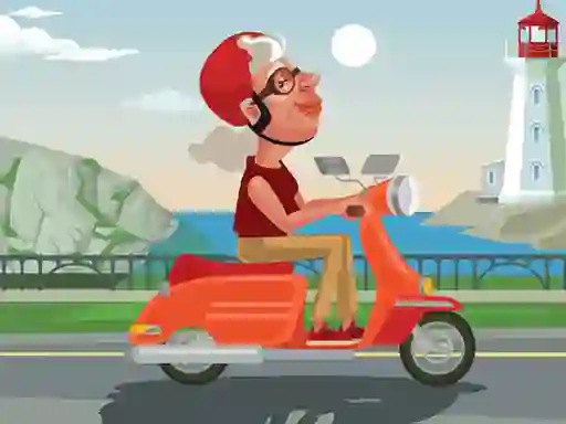 Hra City Scooter Ride Coloring
