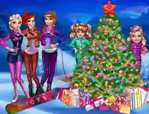 Hra Princesses Christmas tree