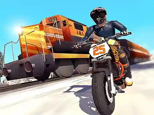 Hra Trail Bike vs Train Race