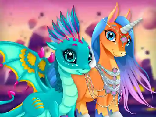 Hra Cute Unicorns And Dragons Puzzle