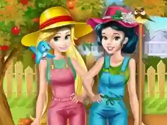Hra Princesses Working In the Garden