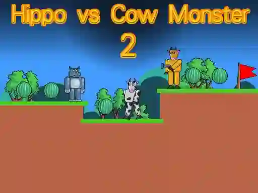 Hra Hippo vs Cow Monster 2