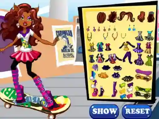 Hra Clawdeen skates
