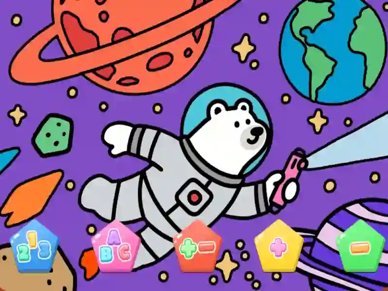 Hra Color By Code Space Bear