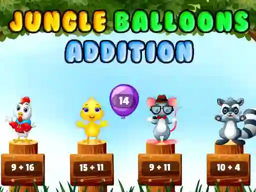 Hra Jungle Balloons Addition