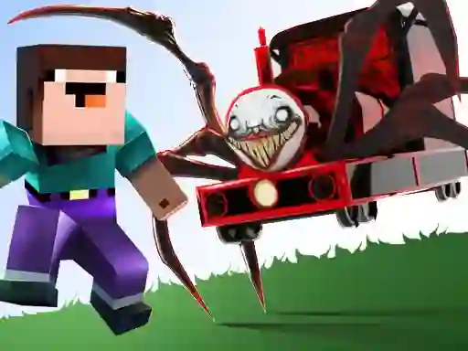 Hra Noob vs Spider Train