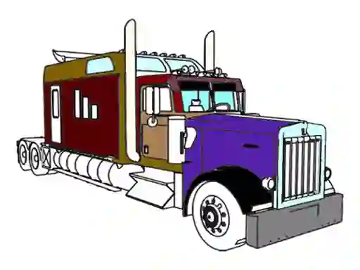 Hra American Trucks Coloring