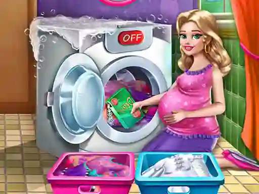 Hra Mommy washing clothes