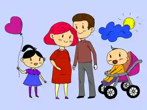 Hra Happy Family Coloring Book