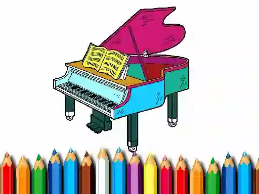 Hra Back To School: Piano Coloring Book