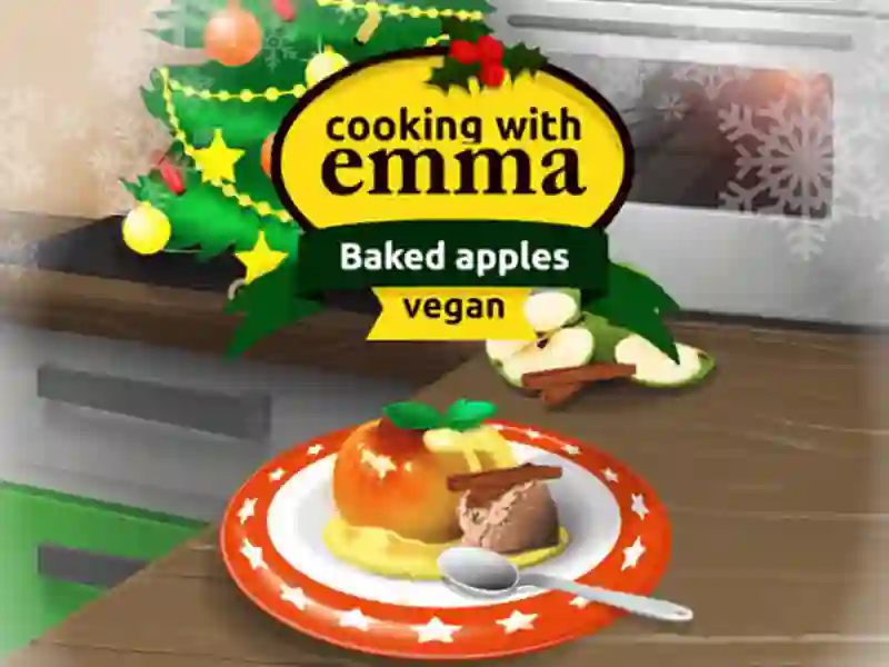 Hra Cooking with Emma Baked Apples vegan