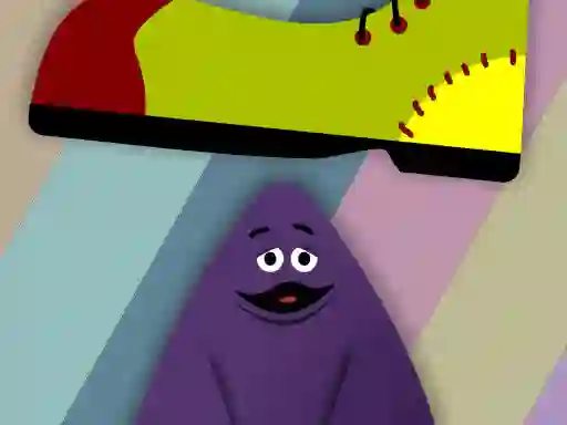 Hra Grimace vs giant clown shoes
