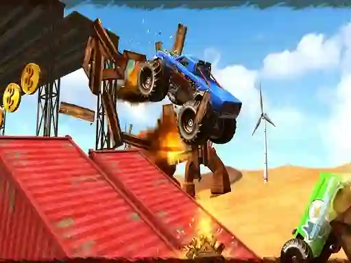 Hra Monster Truck Impossible Track Plane Simulator