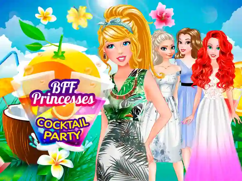 Hra BFF Princesses Cocktail Party