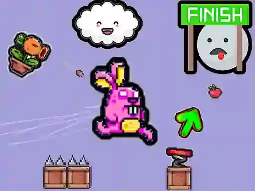 Hra Cute Rabbit's Challenging Adventure