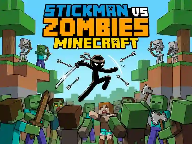 Hra Stickman vs Zombies Minecraft
