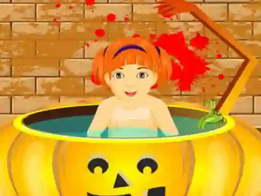 Hra Little Baby Halloween Bathing