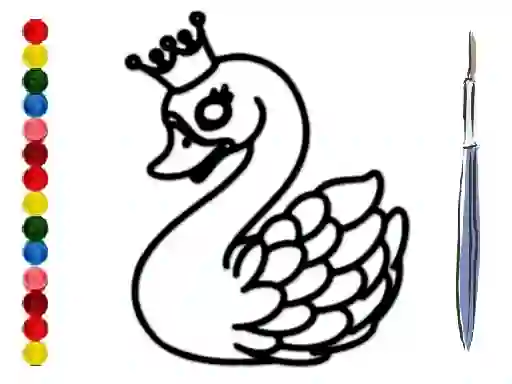 Hra Back To School: Swan Coloring Book