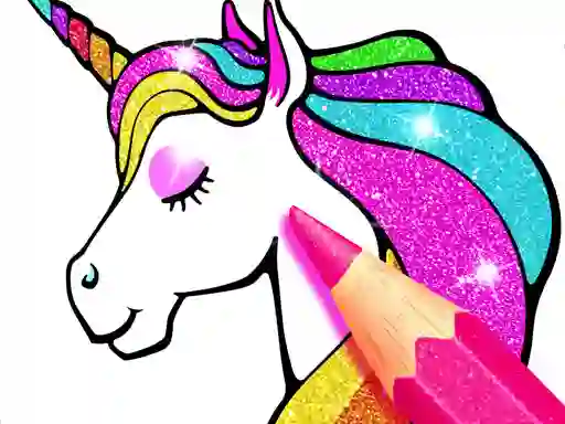 Hra Unicorn Coloring Book Glitter