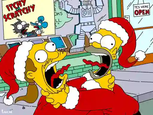 Hra Simpsons Christmas Jigsaw Puzzle