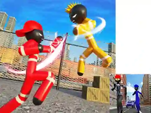 Hra Stickman Police vs Gangsters Street Fight