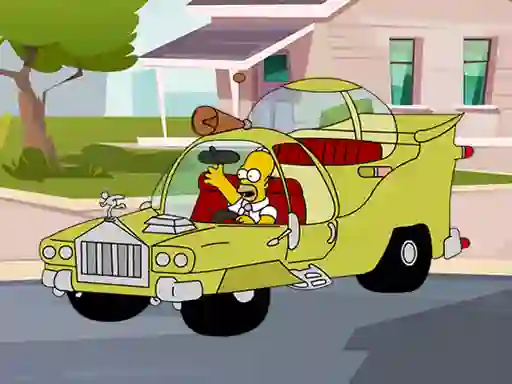Hra The Simpsons Car Jigsaw