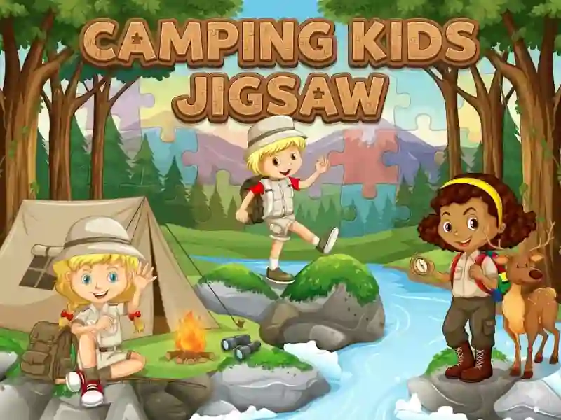 Hra Camping kids jigsaw