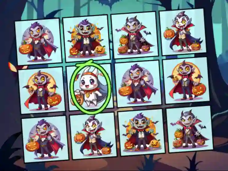 Hra Spot the Unique Halloween