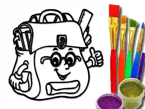 Hra Back To School: School Bag Coloring Book