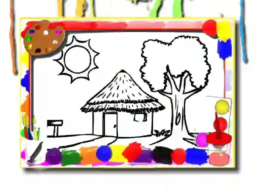 Hra Back To School: House Coloring Book