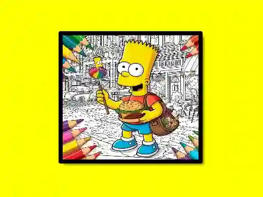 Hra Back To School Simpsons Coloring Book