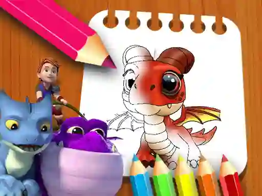 Hra Dragon Rescue Riders Coloring Book