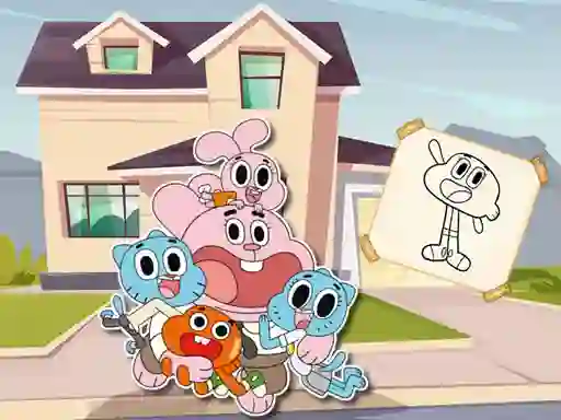 Hra World Of Gumball Coloring Game