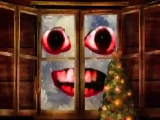 Hra New Year: Santa Claus outside the window