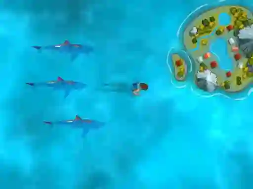 Hra Survive the Sharks