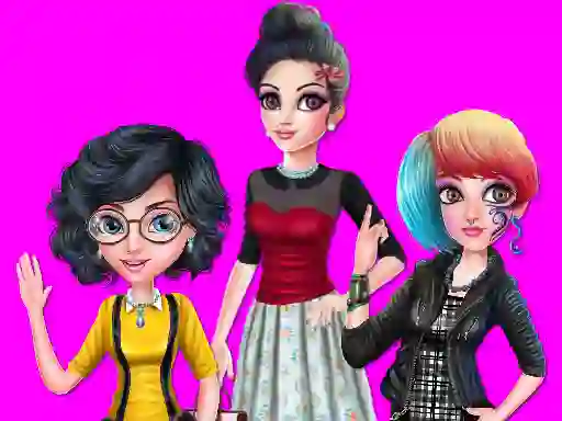 Hra College Girl Squad Fashion Dressup
