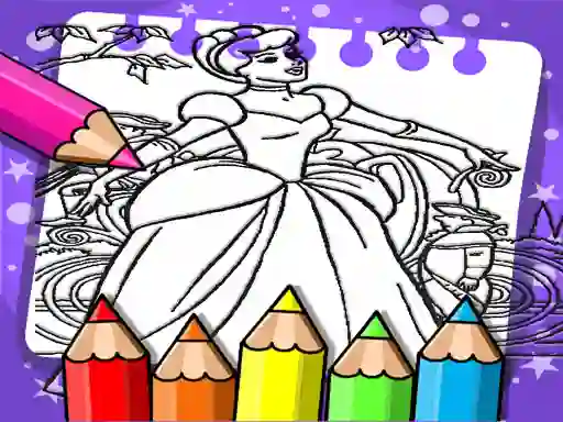 Hra Cinderella Color Book