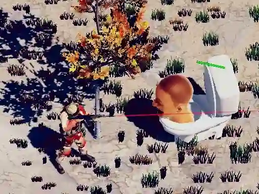 Hra TopDown Skibidi Toilet Shooting