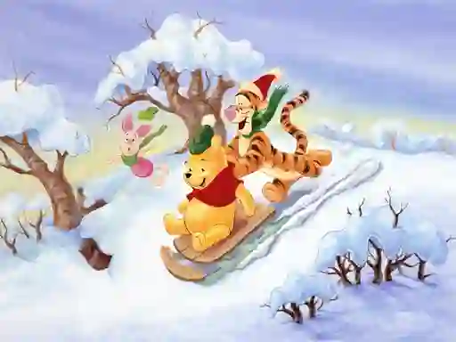 Hra Winnie the Pooh Christmas Jigsaw Puzzle 2