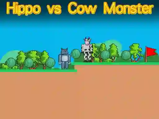Hra Hippo vs Cow Monster