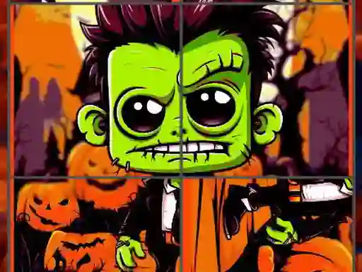 Hra Franky & Vampire Halloween Puzzle