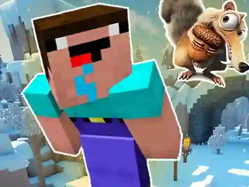 Hra Noob Parkour: Snow Age