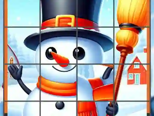 Hra Happy Snowman Puzzle