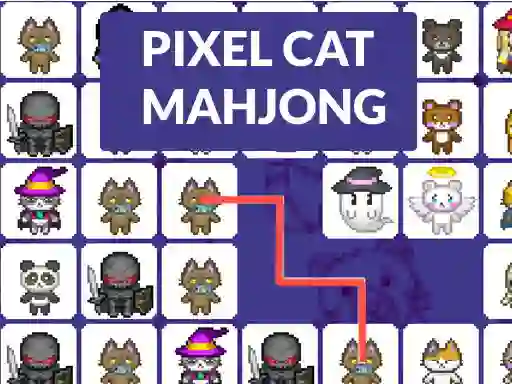 Hra Pixel cat mahjong