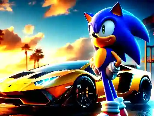 Hra Sonic Run for Lamborghini