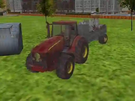 Hra 3D city tractor garbage sim