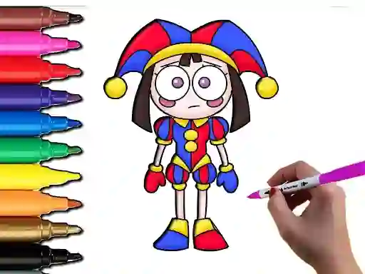 Hra Pomni Coloring Time