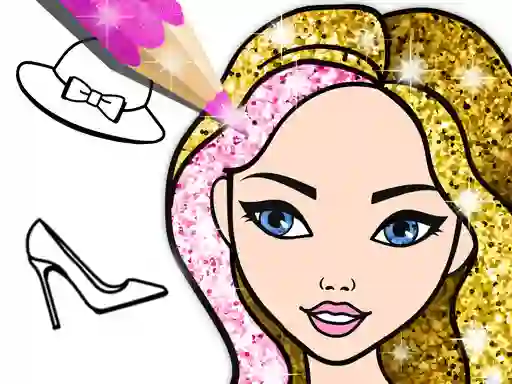 Hra Fashion Coloring Book Glitter